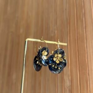 Boucles d'oreilles OPHELIE noir