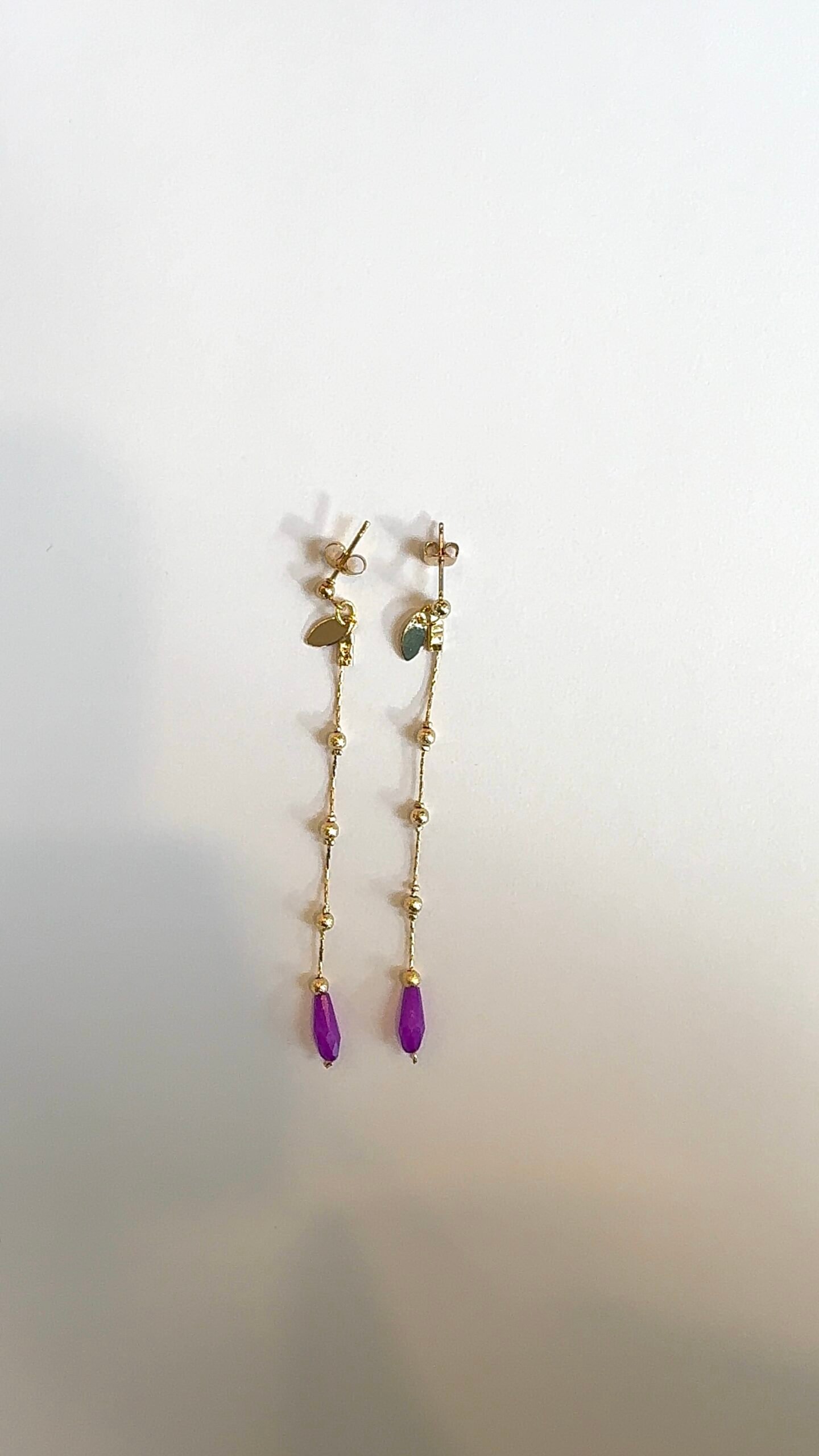Boucles d'oreilles ANALEÏ violet