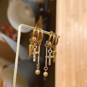 Boucles d'oreilles JEANNE multicolore