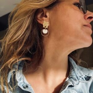 Boucles d'oreilles ALIZE blanc