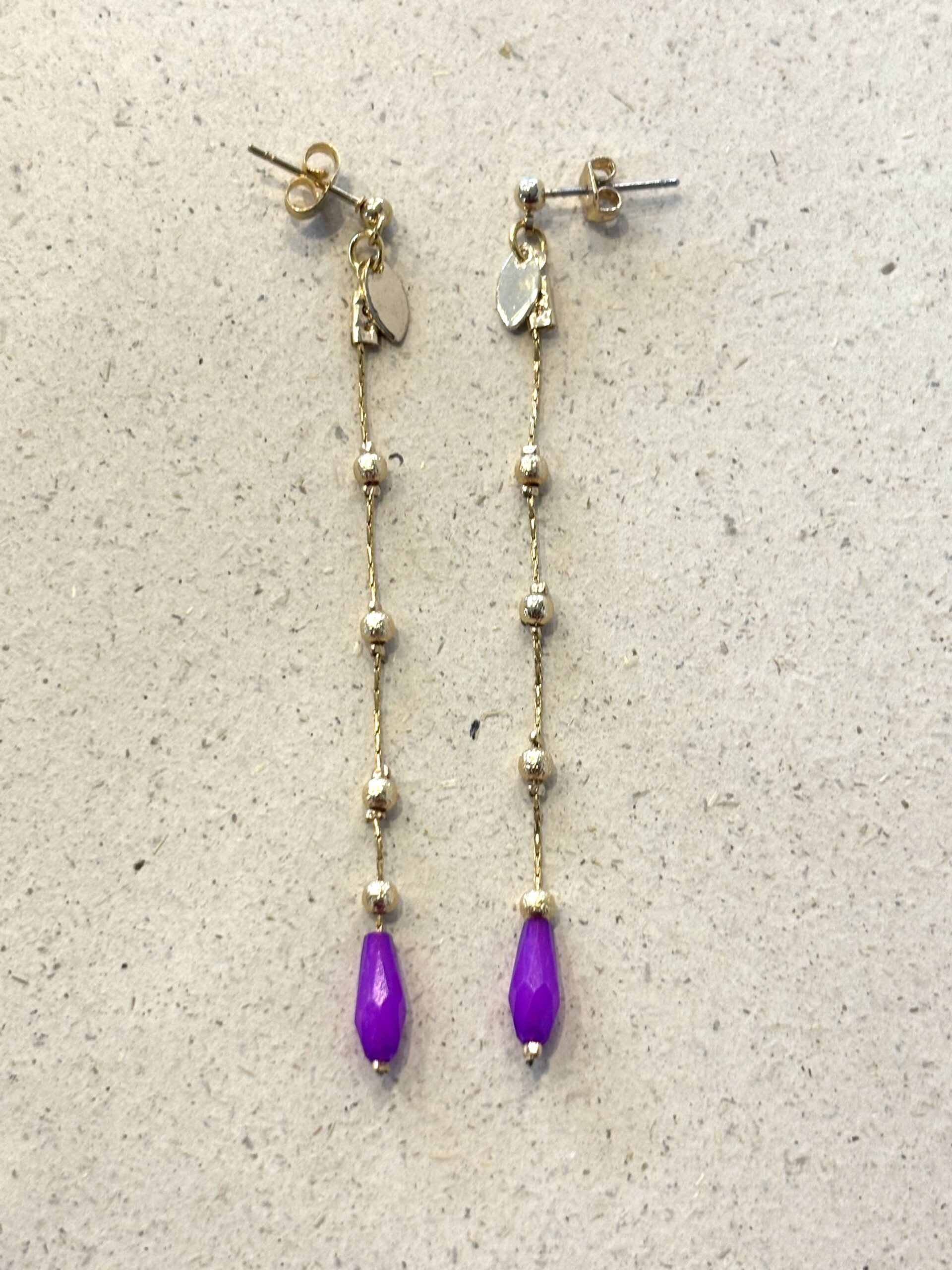 Boucles d'oreilles ANALEÏ violet