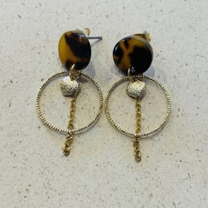 Boucles d'oreilles CLAUDIE marron