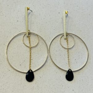 Boucles d'oreilles BERENICE noir