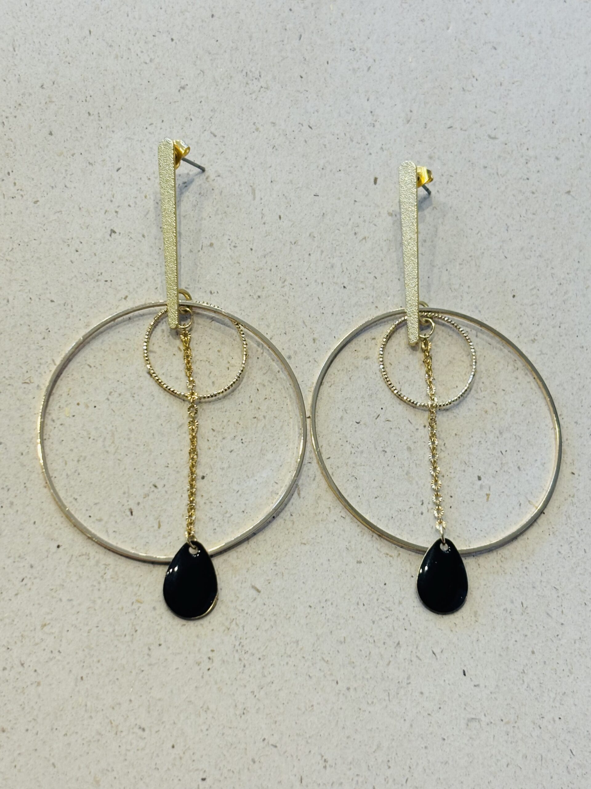 Boucles d'oreilles BERENICE noir