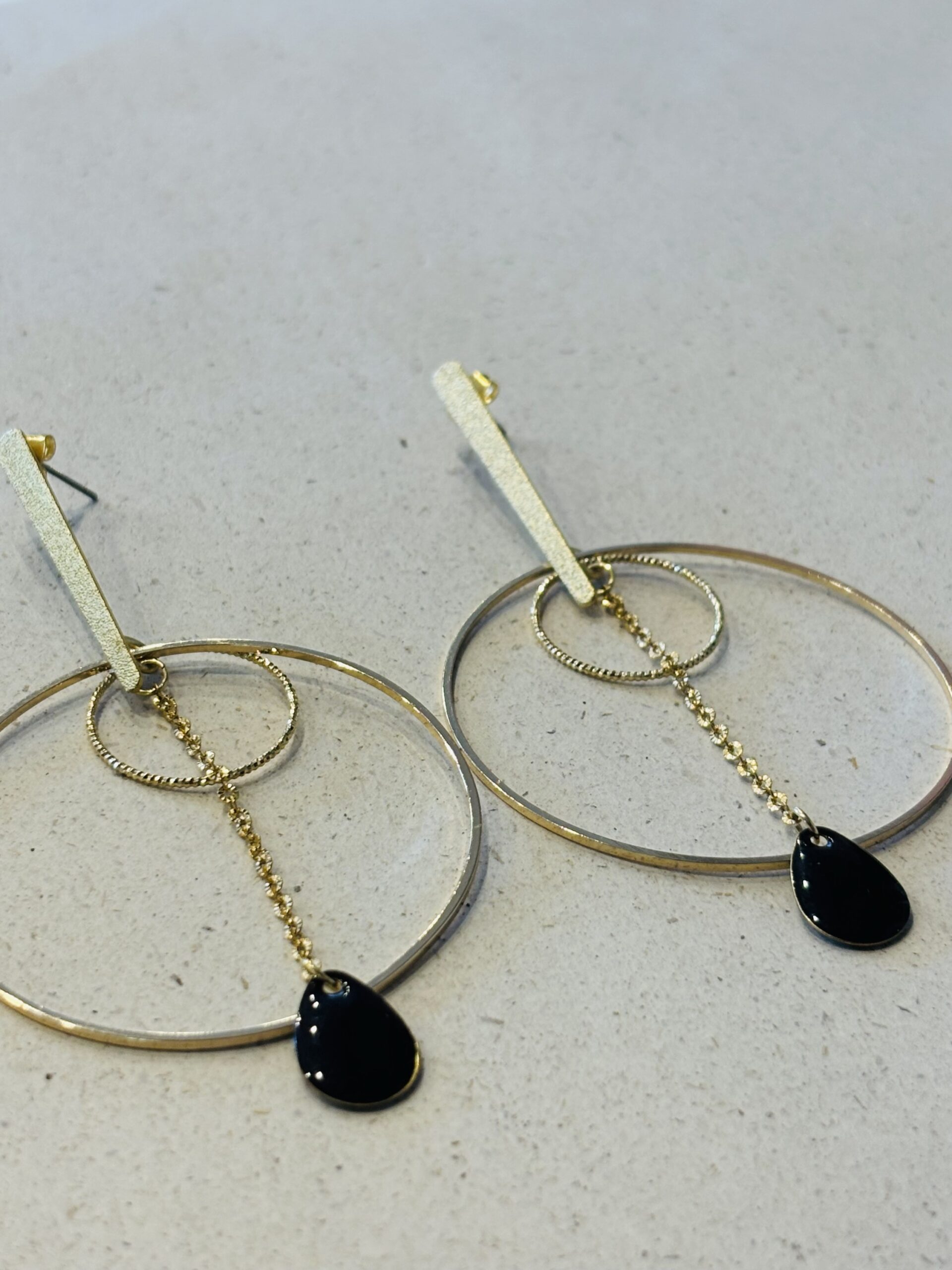 Boucles d'oreilles BERENICE noir – Image 3