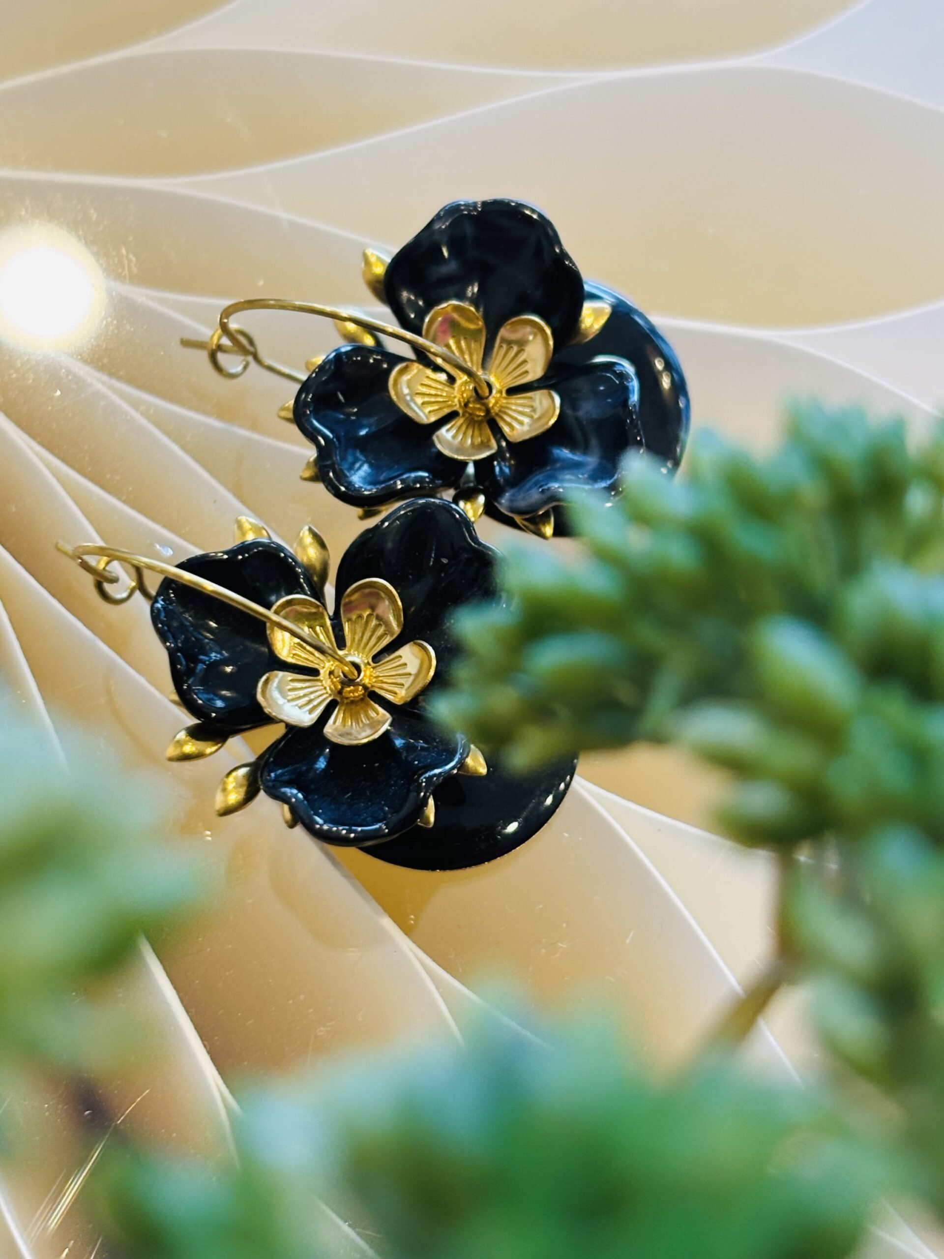 Boucles d'oreilles OPHELIE noir – Image 2