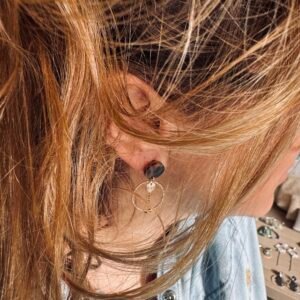 Boucles d'oreilles CLAUDIE marron