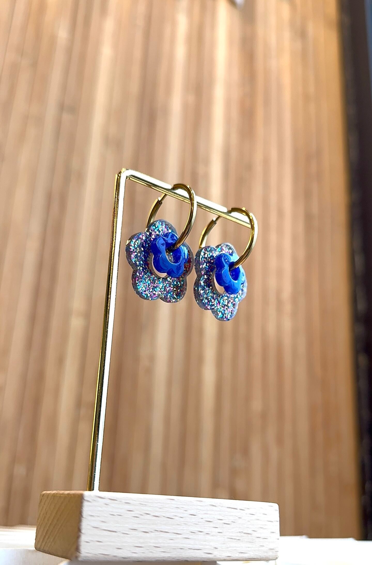 Boucles d'oreilles BALA bleu multicolore