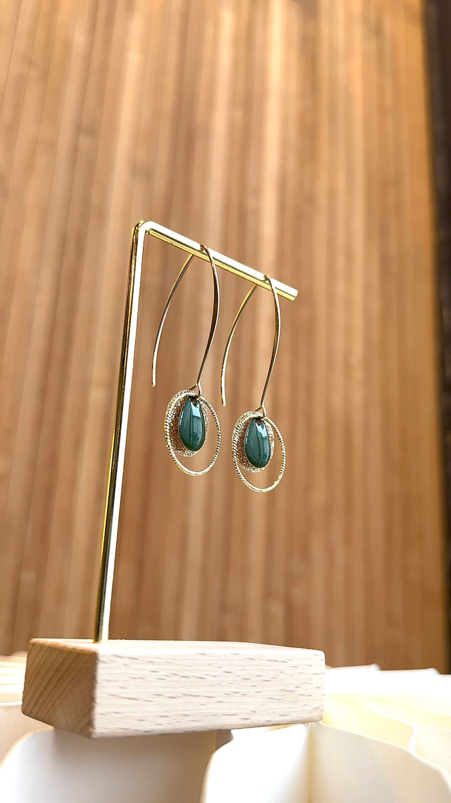 Boucles d'oreilles JOHANE kaki – Image 2