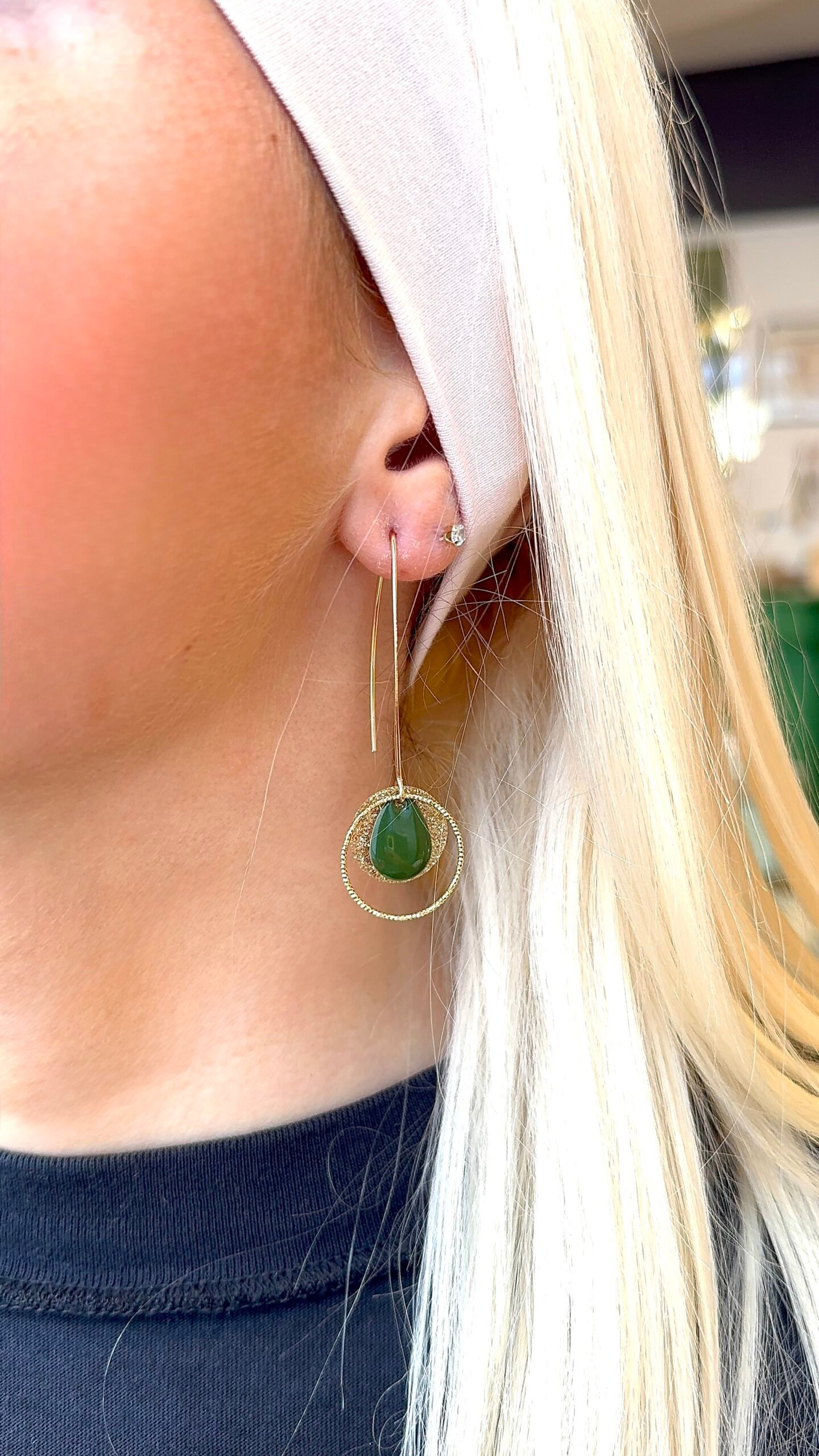 Boucles d'oreilles JOHANE kaki