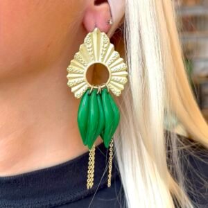 Boucles d'oreilles KATIA vert
