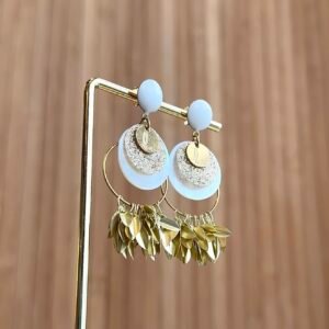 Boucles d'oreilles CHIPY blanc