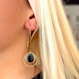 Boucles d'oreilles JOHANE noir