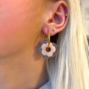 Boucles d'oreilles BALA rose multicolore