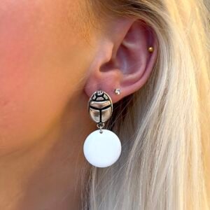 Boucles d'oreilles SCRABY blanc