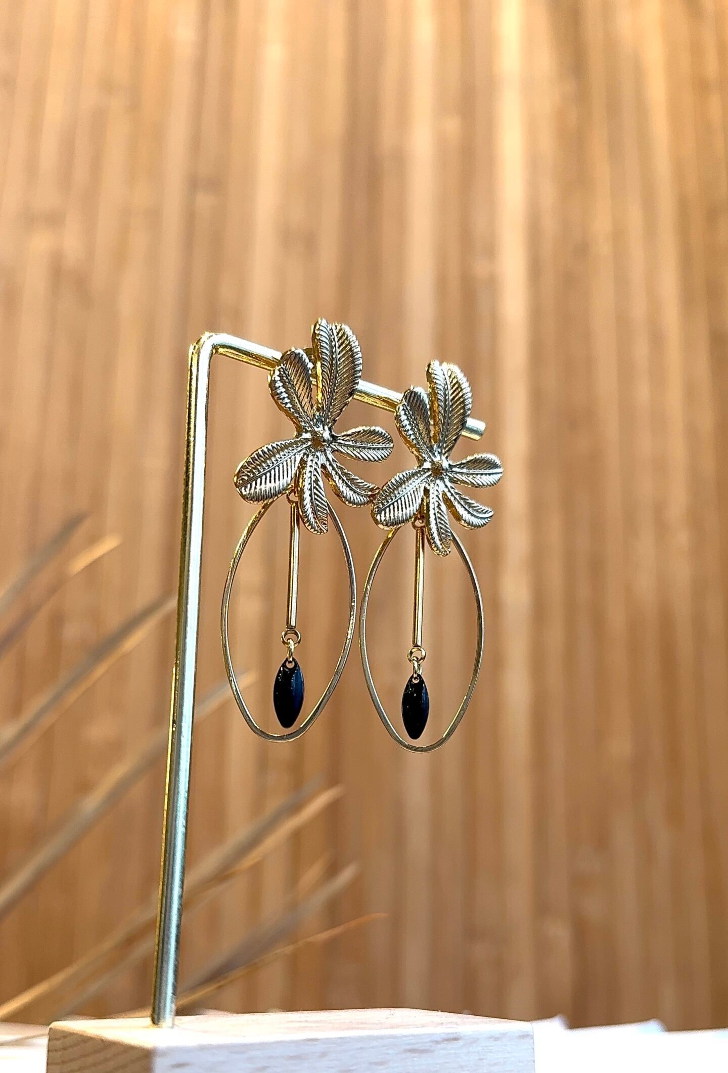 Boucles d'oreilles DUNE noir