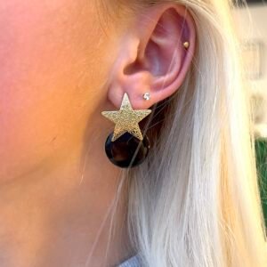 Boucles d'oreilles SOUE noir