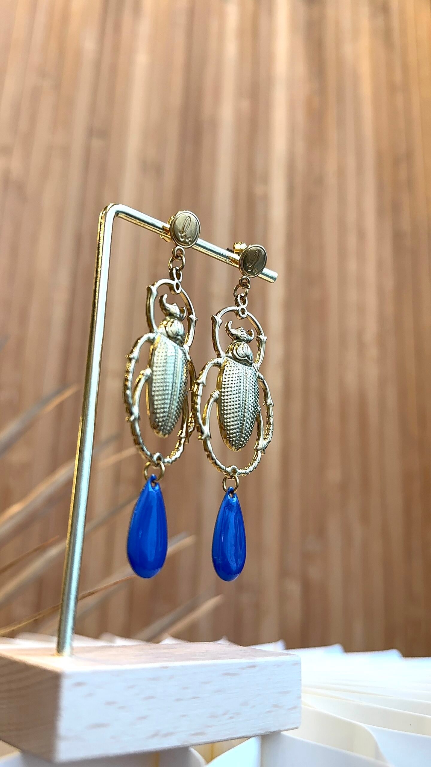 Boucles d'oreilles ROMANE bleu