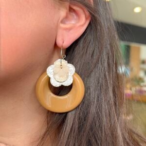 Boucles d'oreilles DAMY marron