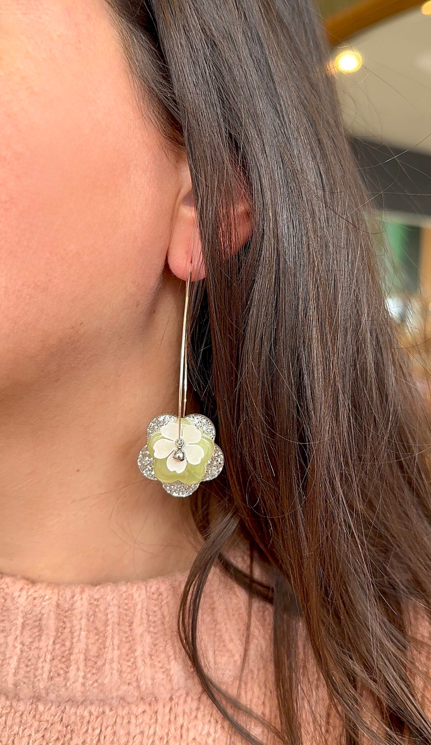 Boucles d'oreilles HANNA vert – Image 2