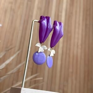 Boucles d'oreilles SELMA violet