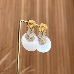 Boucles d'oreilles MILIE blanc