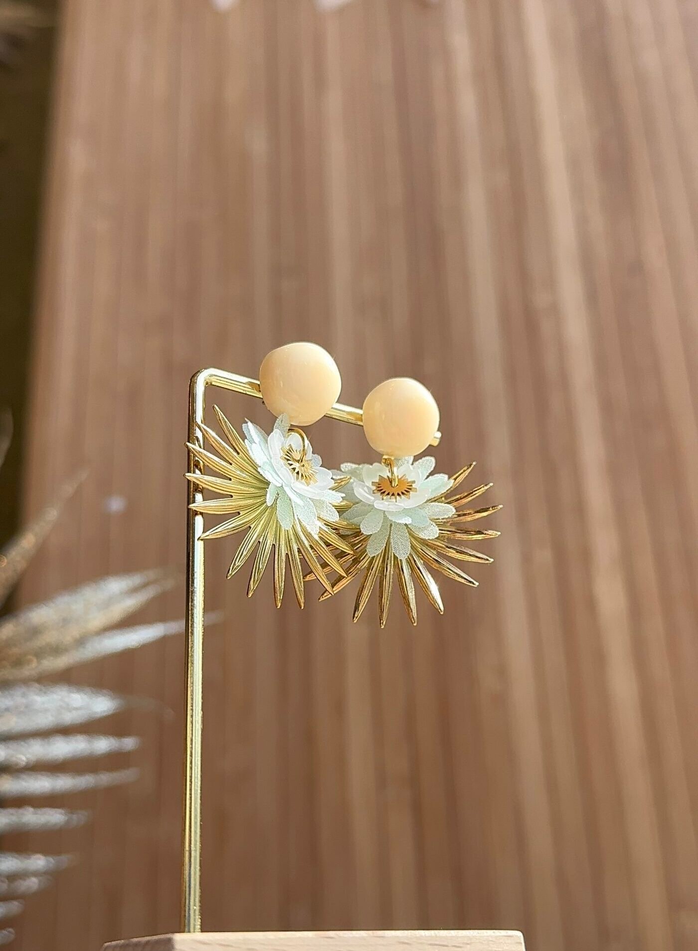 Boucles d'oreilles VAIANA vert d'eau