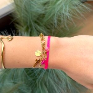 Bracelet LISA rose fluo