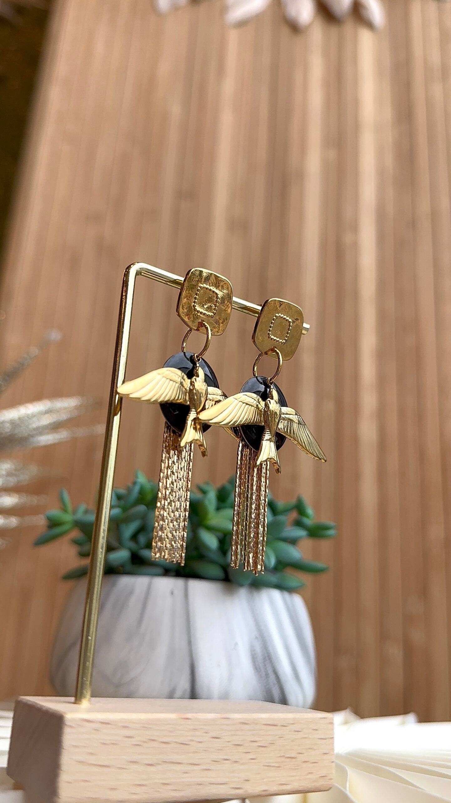 Boucles d'oreilles CHIC noir
