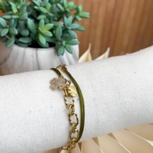 Bracelet LISA vert olive