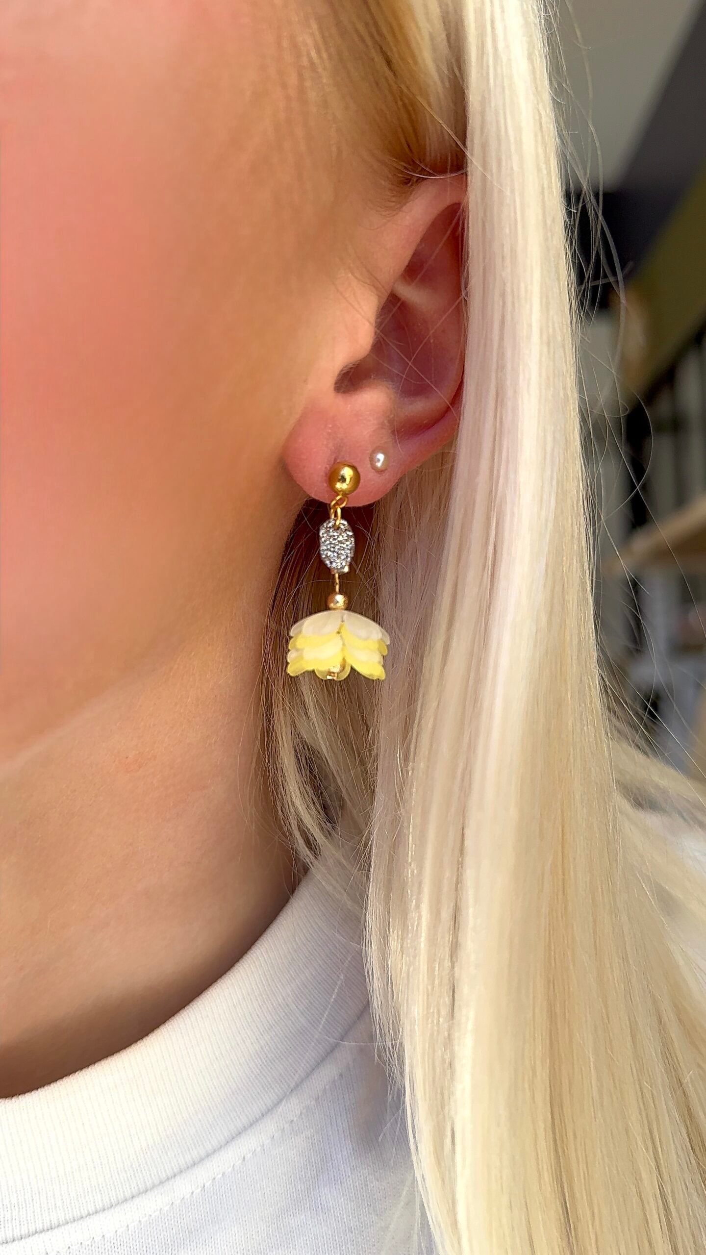 Boucles d'oreilles LIVIA jaune – Image 2