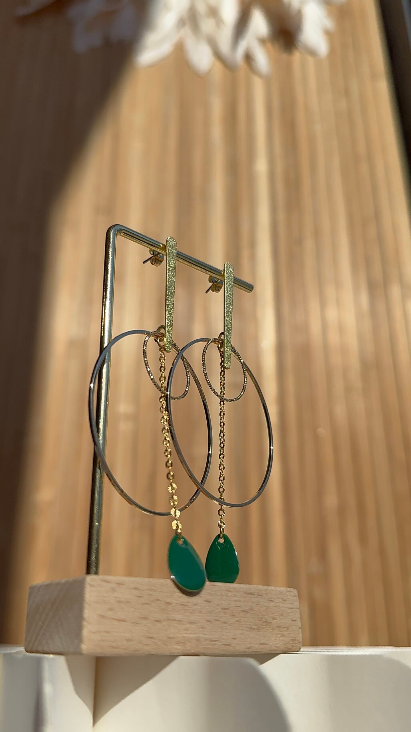 Boucles d'oreilles BERENICE vert – Image 2