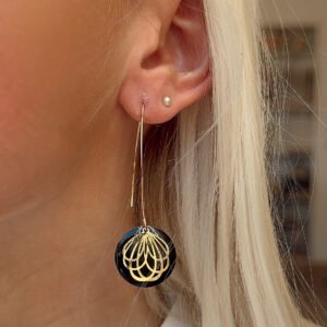 Boucles d'oreilles ASSIA noir