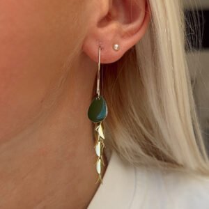 Boucles d'oreilles SOLANGE kaki