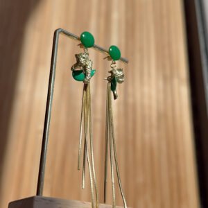 Boucles d'oreilles SAUVAGE vert