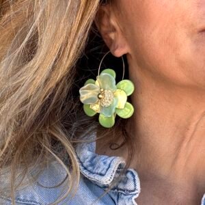 Boucles d'oreilles REGINA vert