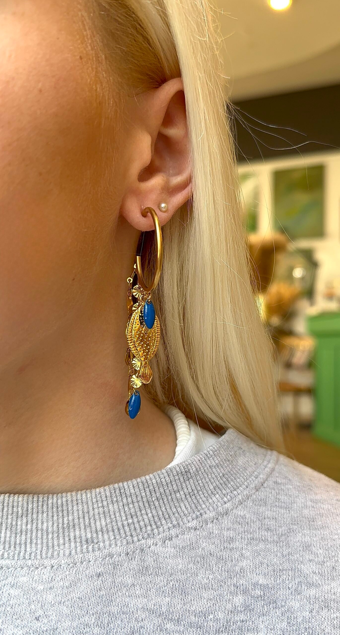 Boucles d'oreilles NOELINE bleu