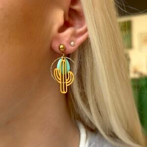 Boucles d'oreilles OUMA turquoise