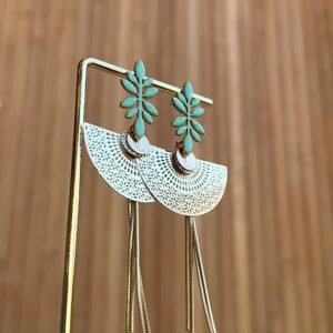 Boucles d'oreilles VANINA vert d'eau