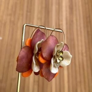 Boucles d'oreilles AMALIA orange, vieux rose