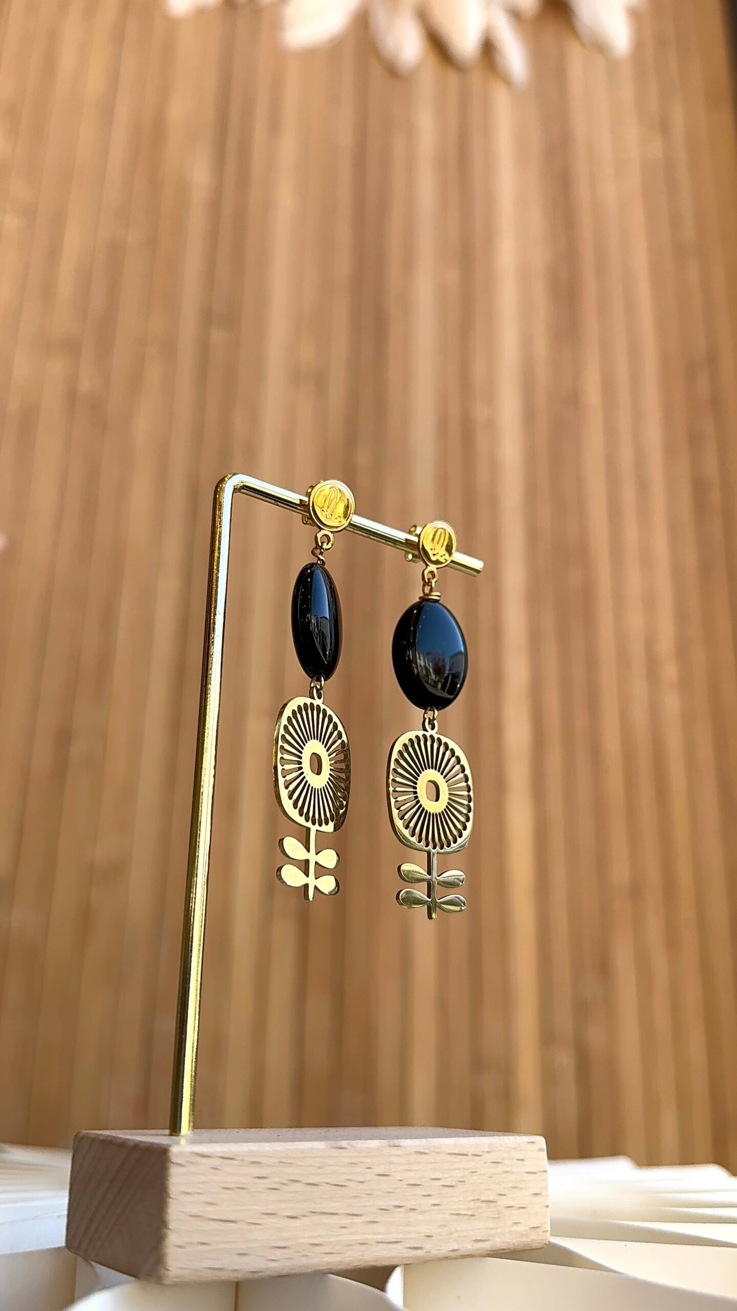 Boucles d'oreilles GABRIELLA noir – Image 2