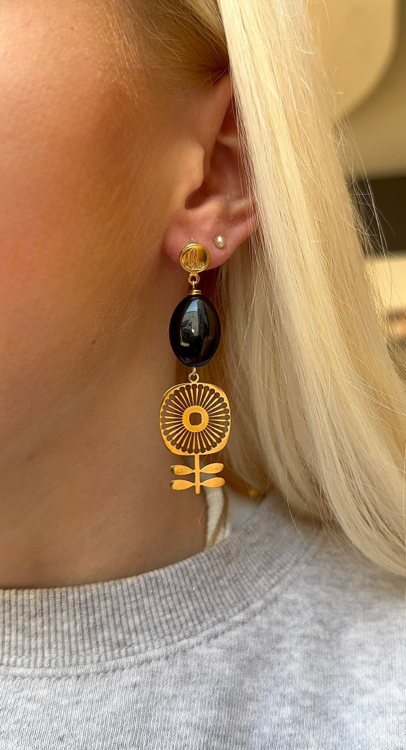 Boucles d'oreilles GABRIELLA noir