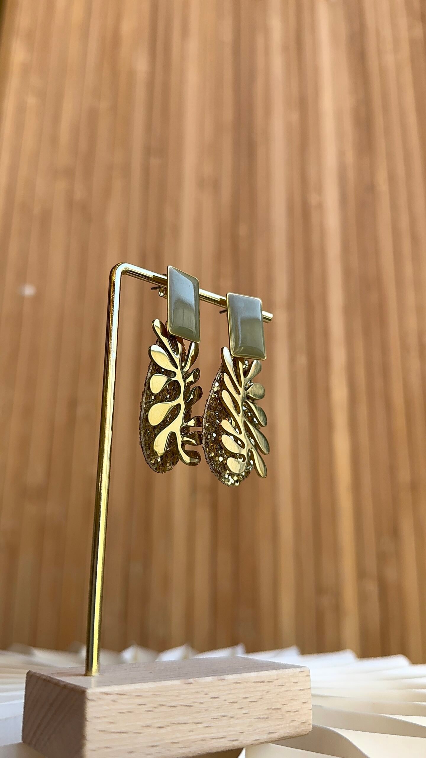 Boucles d'oreilles MARYNN kaki – Image 2