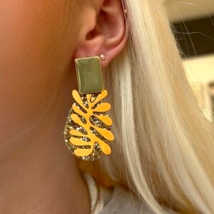 Boucles d'oreilles MARYNN kaki