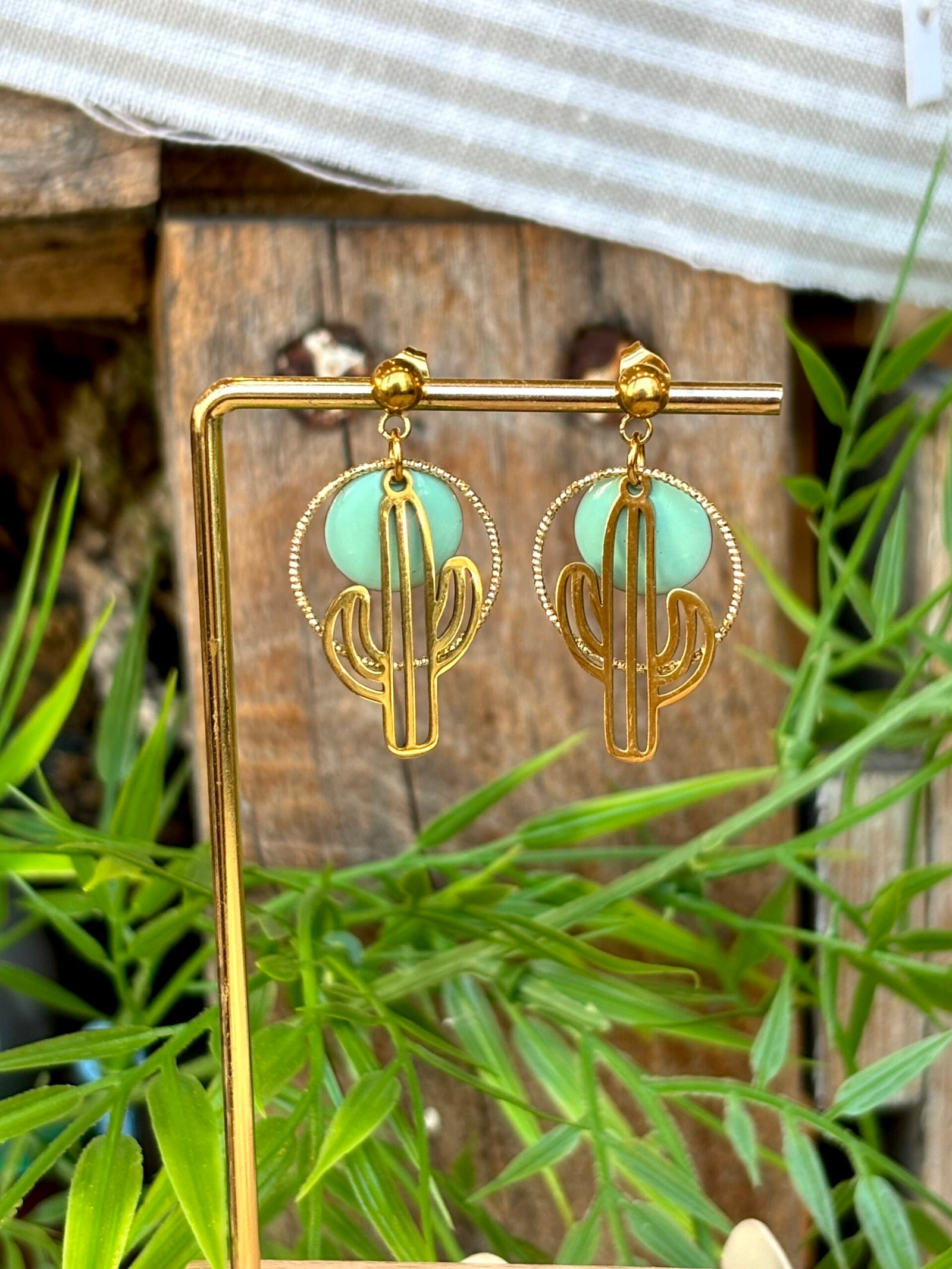 Boucles d'oreilles OUMA turquoise – Image 2