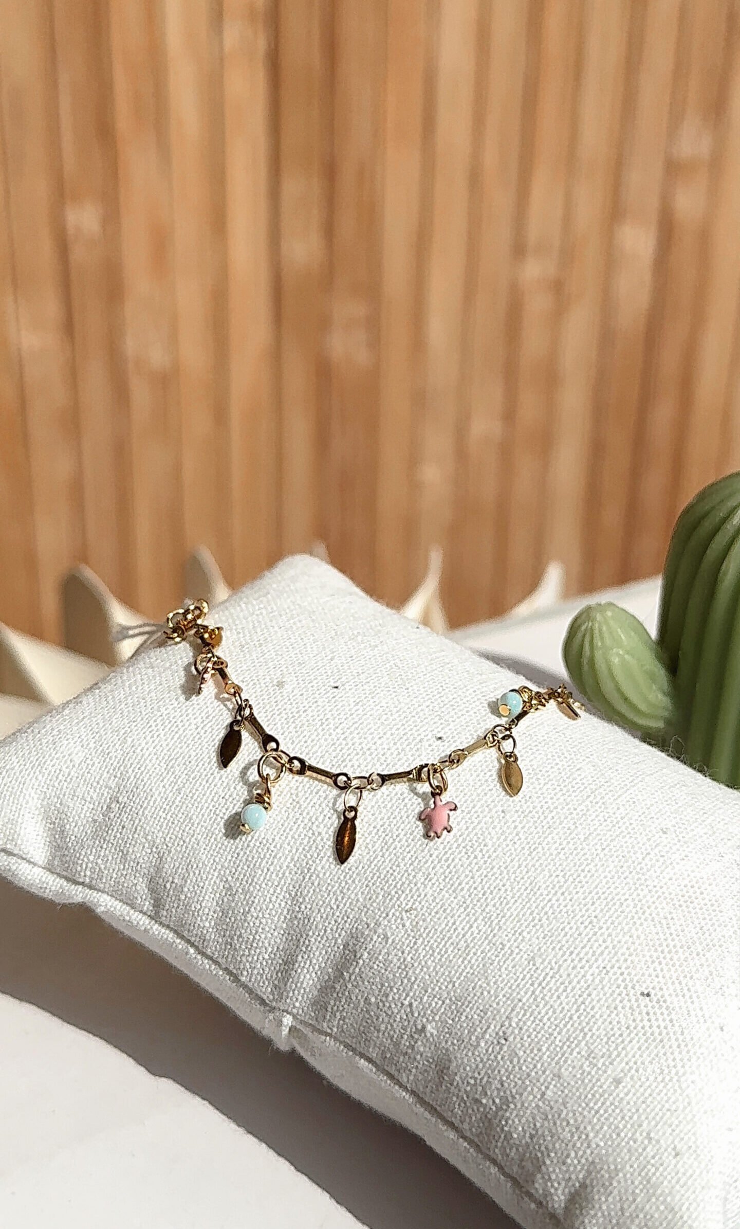 Bracelet TURTLE bleu, rose