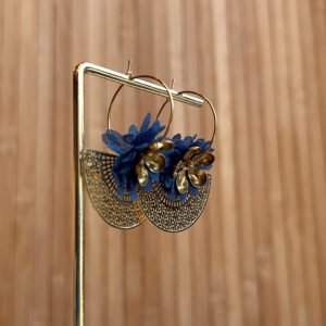 Boucles d'oreilles PITA bleu