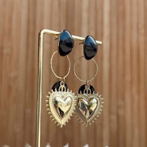 Boucles d'oreilles ZINA noir