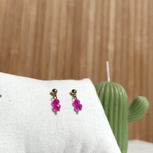 Boucles d'oreilles LENA rose