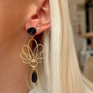 Boucles d'oreilles PAMELA noir